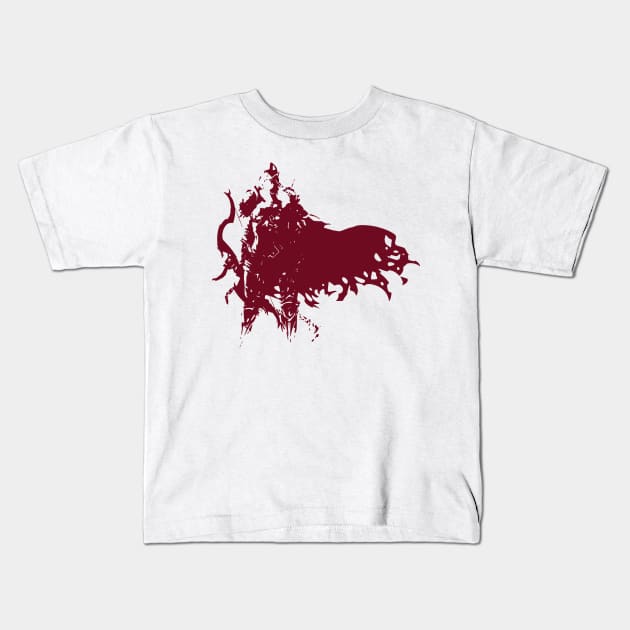 Dark Lady - Red Kids T-Shirt by Scailaret